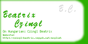 beatrix czingl business card
